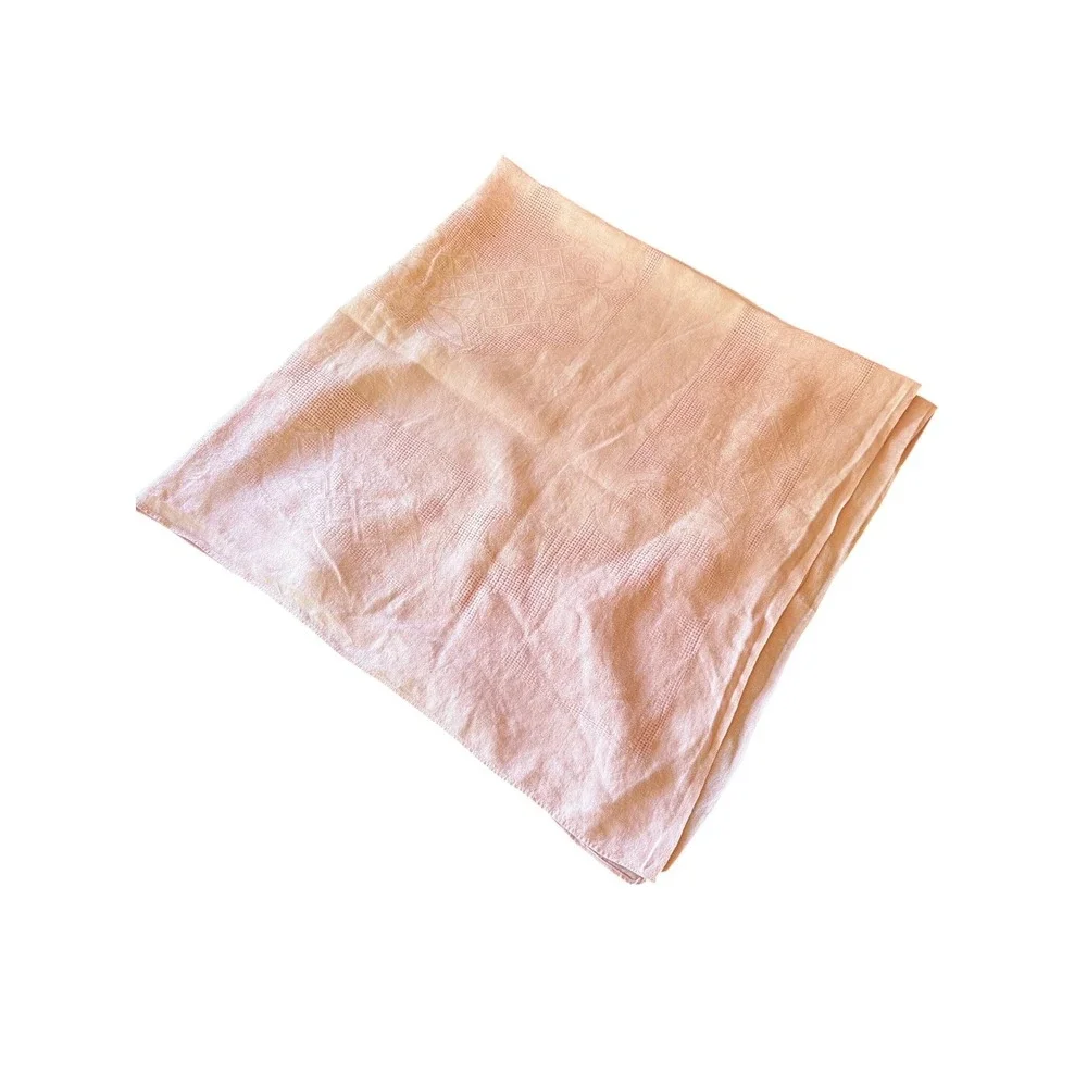 Tablecloth Pink Vintage Damask Floral Linen Woven Rectangular Classic